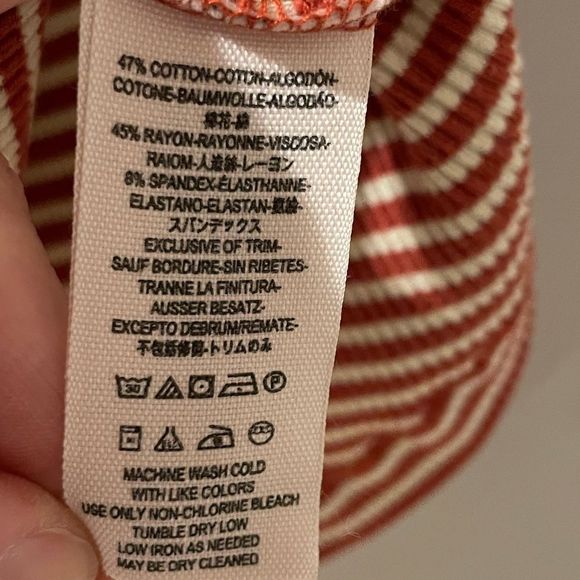 Free People Frenchie Striped Cutout Tee Size L - Picture 8 of 12